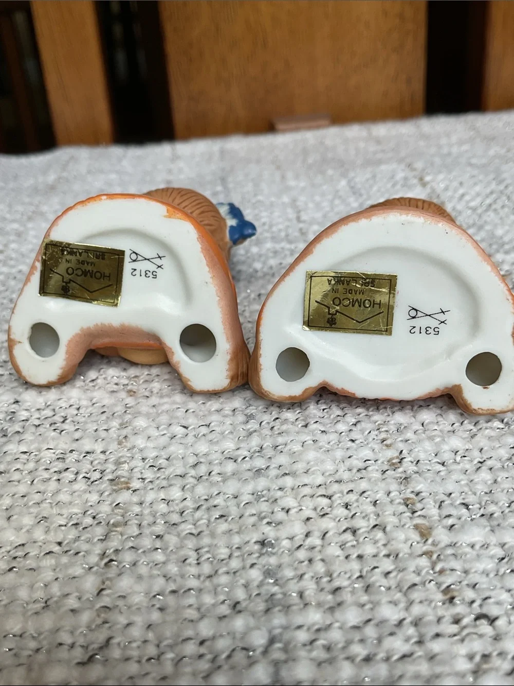 Homco Harvest Bears Thanksgiving Indian Figurines